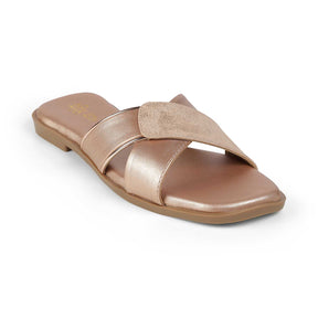 Tresmode Rujo Champagne Women's Dress Flats