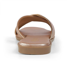 Tresmode Rujo Champagne Women's Dress Flats