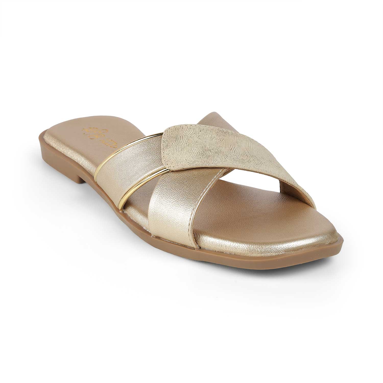 Tresmode Rujo Gold Women's Dress Flats