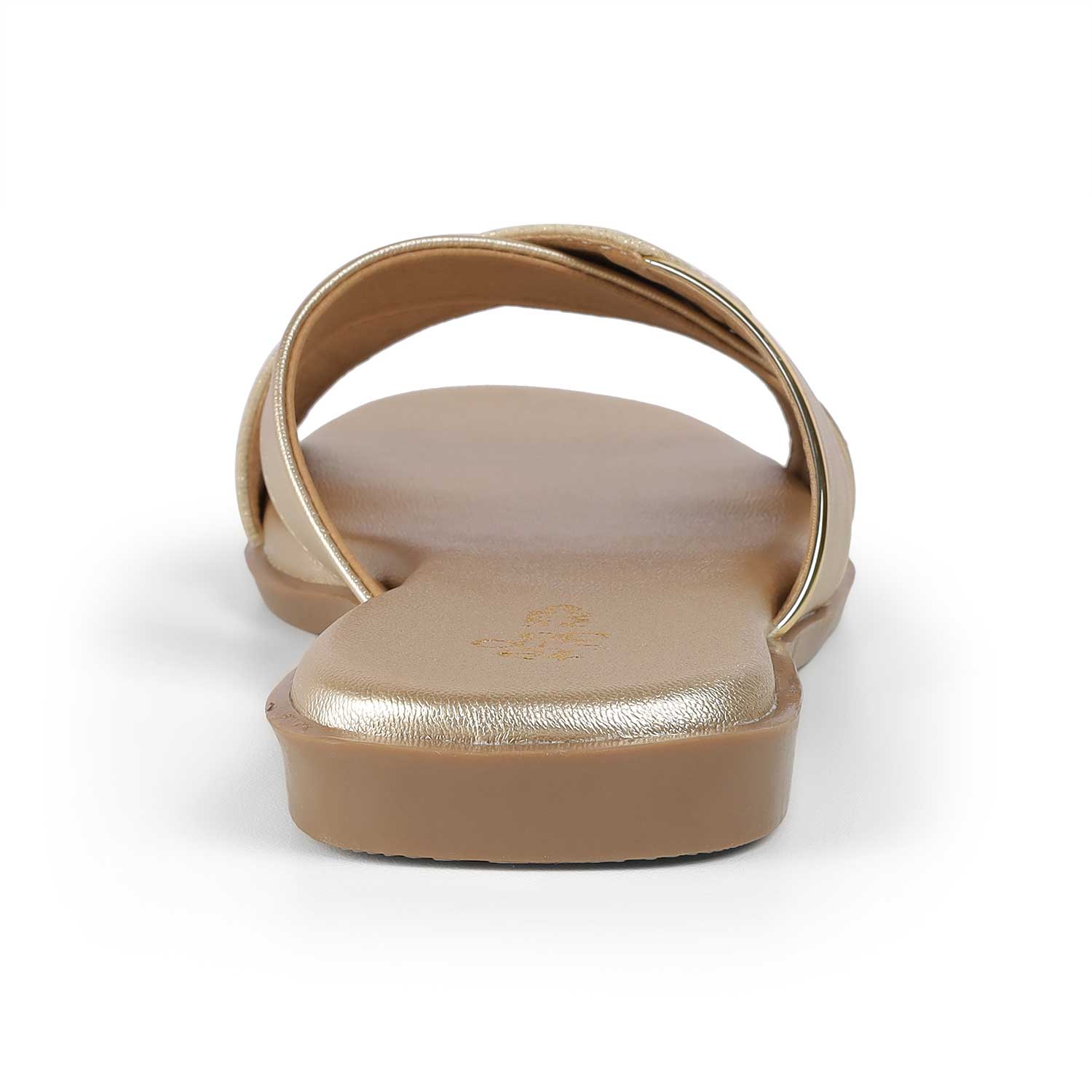 Tresmode Rujo Gold Women's Dress Flats