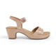 Tresmode Salwia Champagne Women's Dress Block Heel Sandals