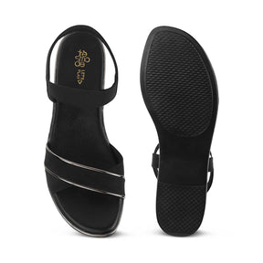 Tresmode Sandro Black Women's Dress Wedge Sandals