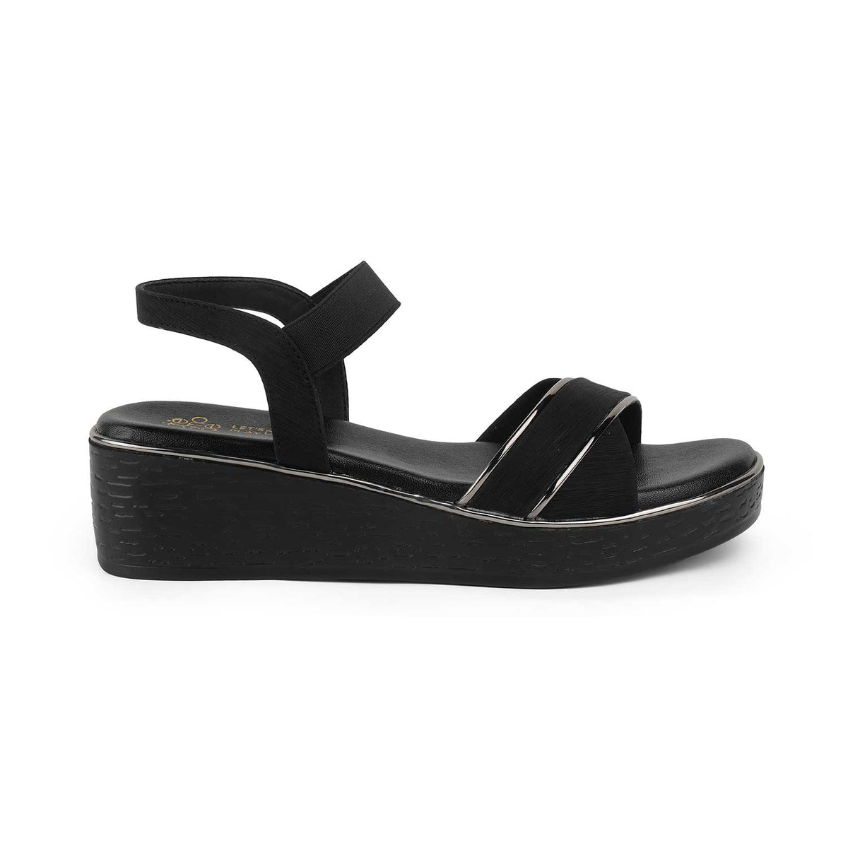 Tresmode Sandro Black Women's Dress Wedge Sandals