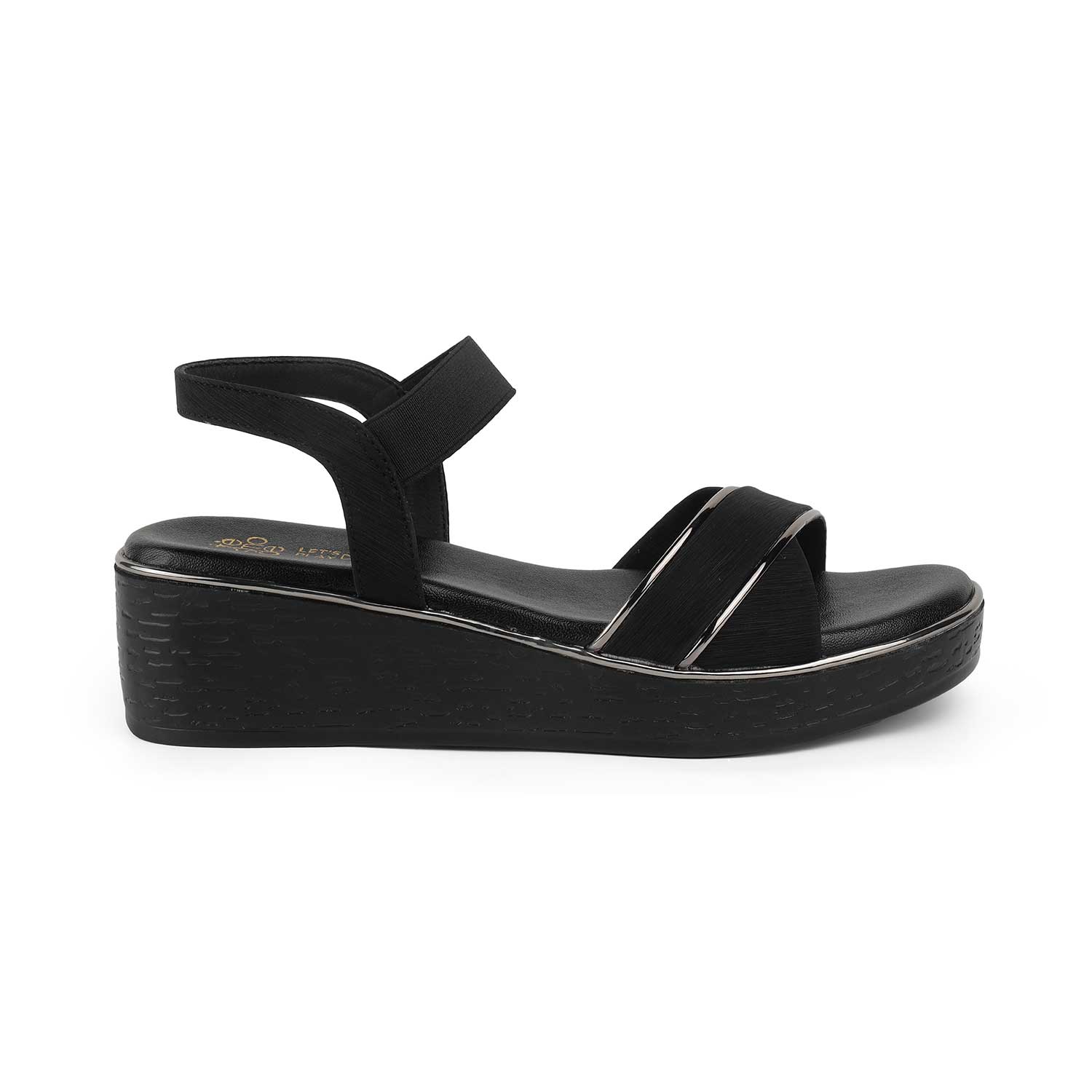 Tresmode Sandro Black Women's Dress Wedge Sandals