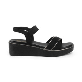 Tresmode Sandro Black Women's Dress Wedge Sandals