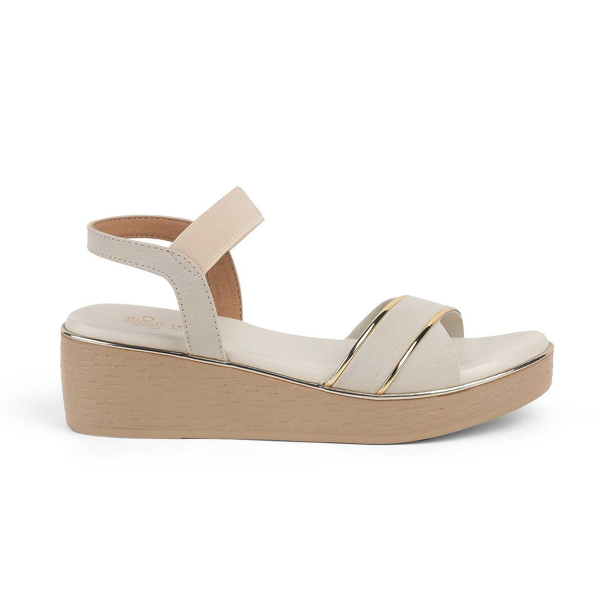 Tresmode Sandro Cream Women's Dress Wedge Sandals