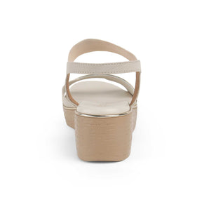 Tresmode Sandro Cream Women's Dress Wedge Sandals