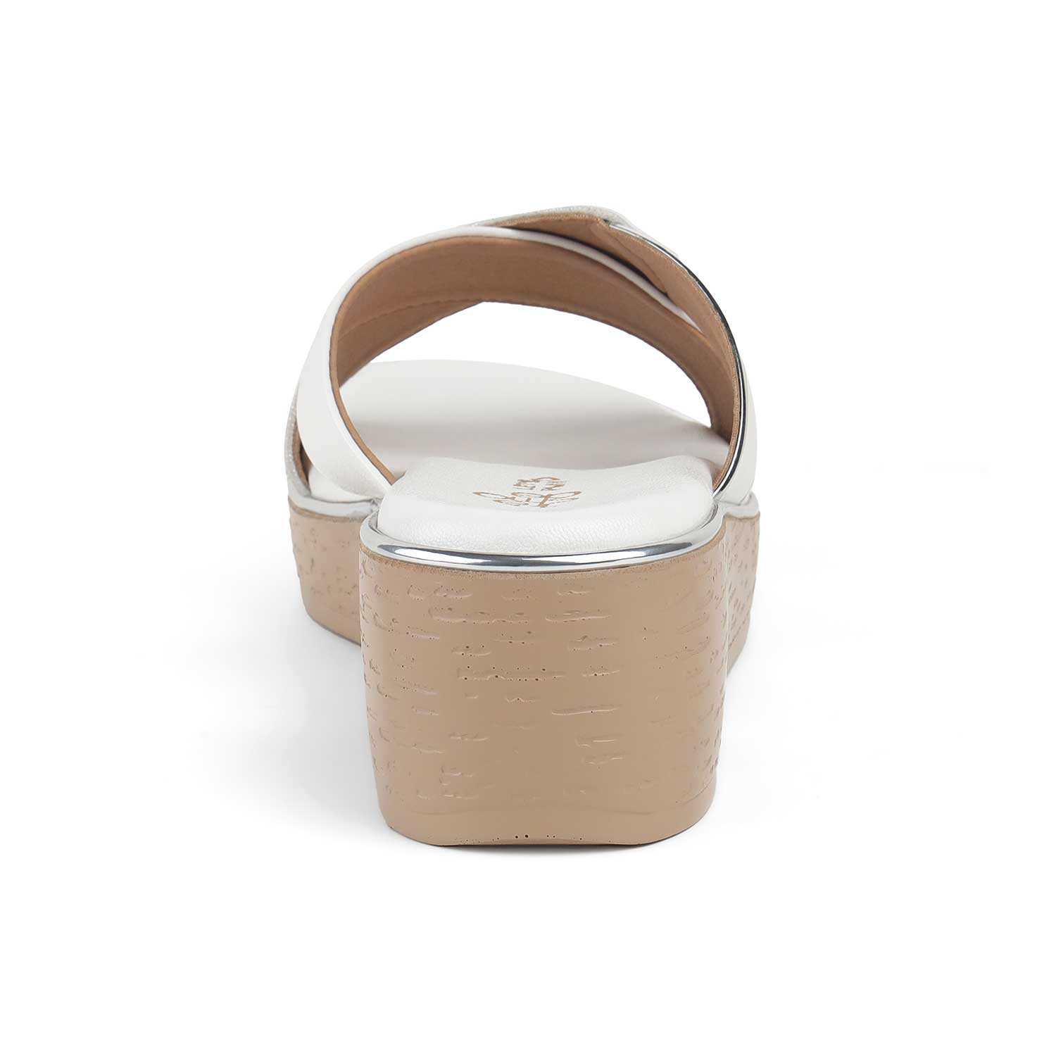Tresmode Sergio White Women's Dress Wedge Sandals