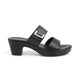 Tresmode Sesto Black Women's Dress Block Heel Sandals