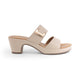 Tresmode Sesto Cream Women's Dress Block Heel Sandals