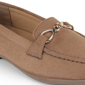 Tresmode Sliuck Beige Women's Dress Loafers