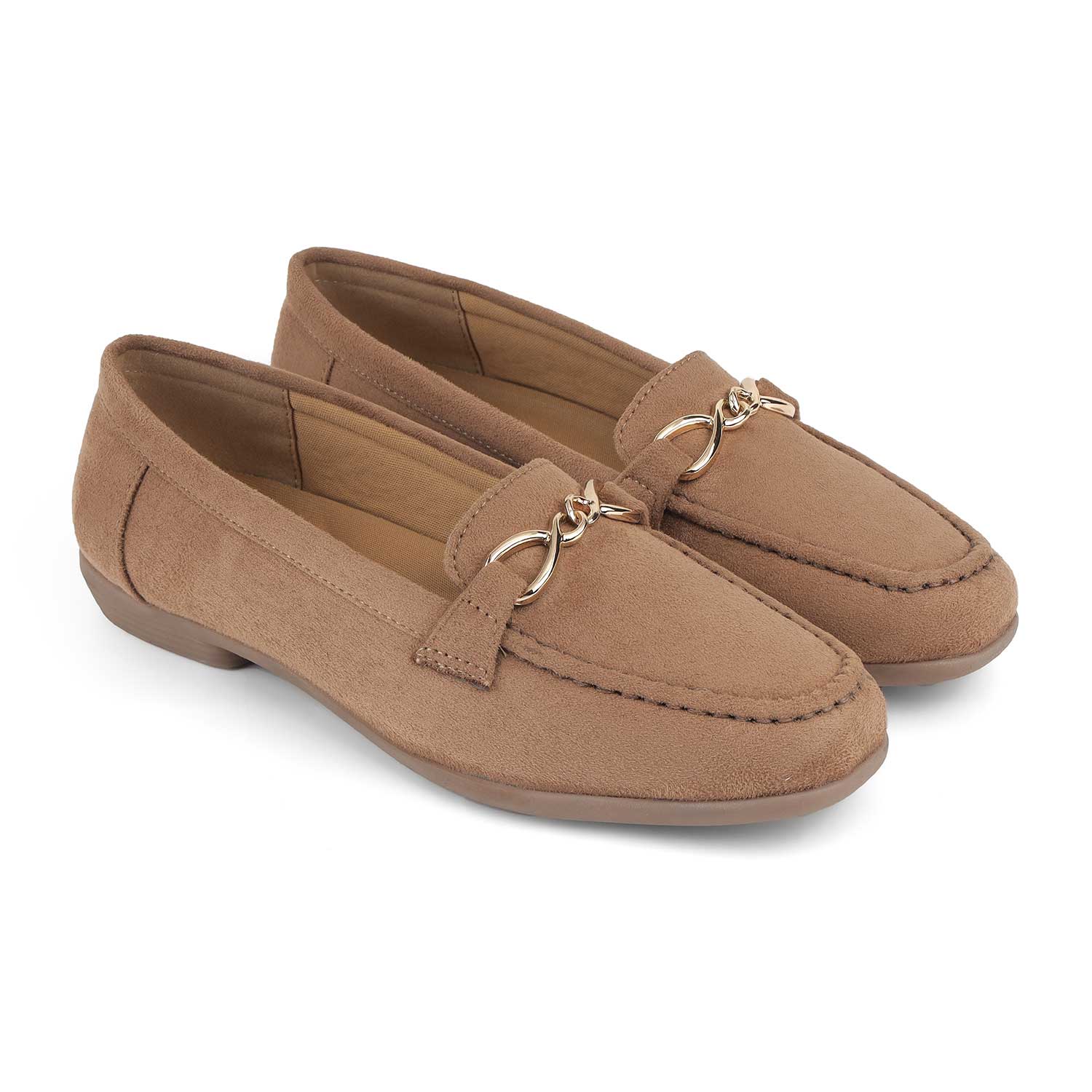 Tresmode Sliuck Beige Women's Dress Loafers