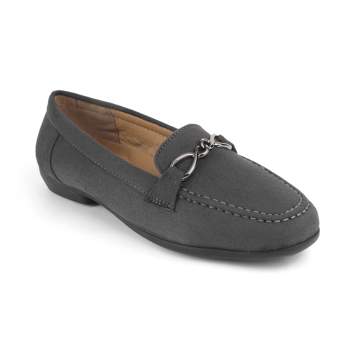 Tresmode Sliuck Grey Women's Dress Loafers