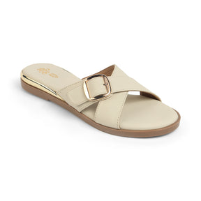 Tresmode Sochen Cream Women's Dress Flats