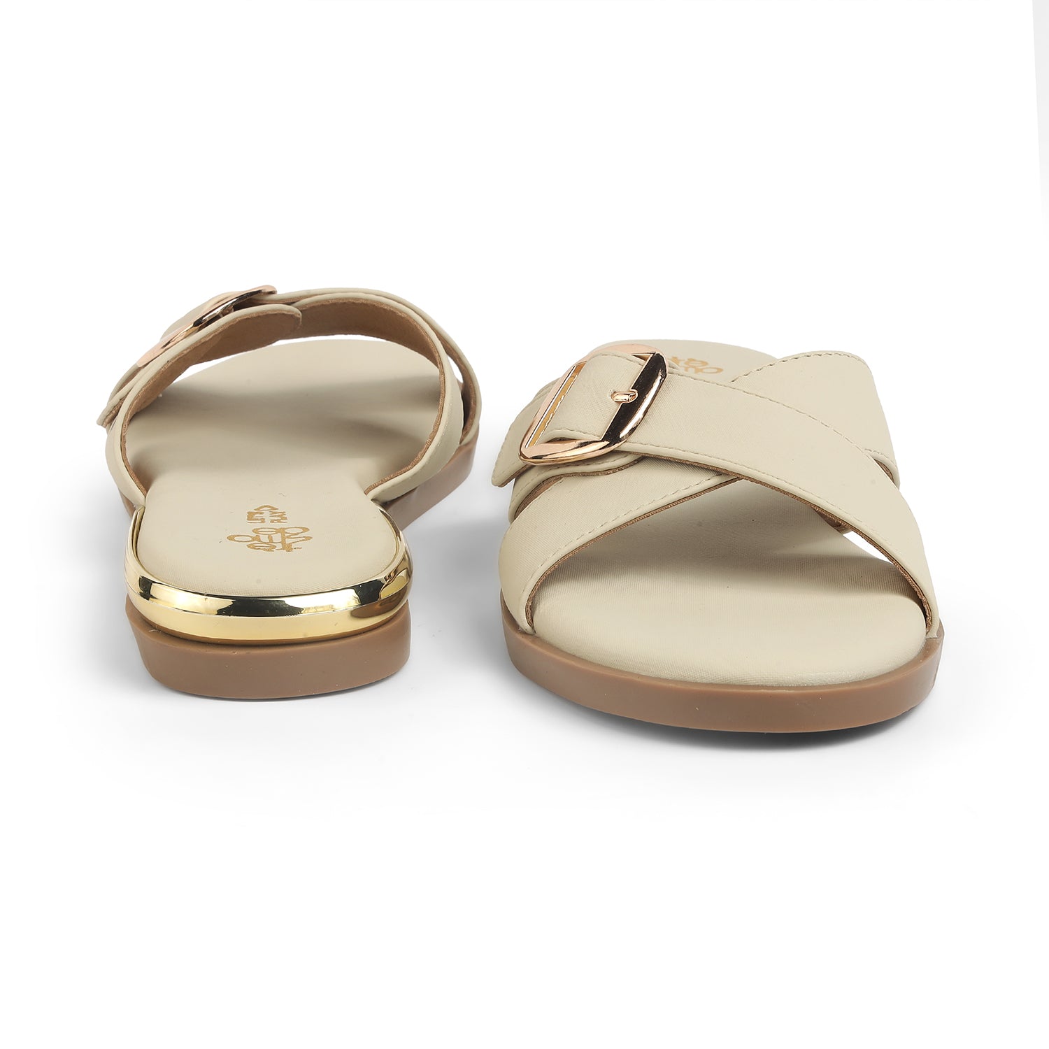 Tresmode Sochen Cream Women's Dress Flats