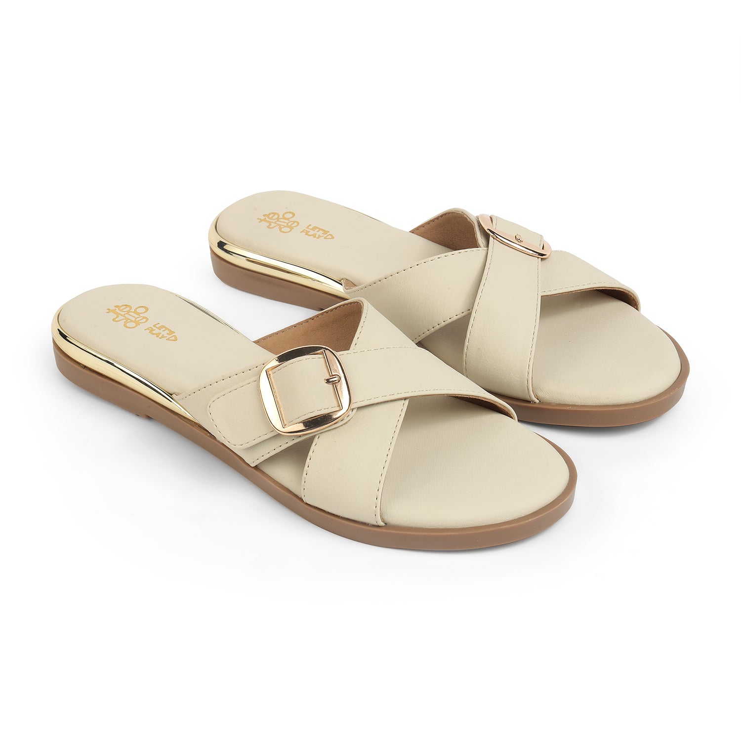Tresmode Sochen Cream Women's Dress Flats