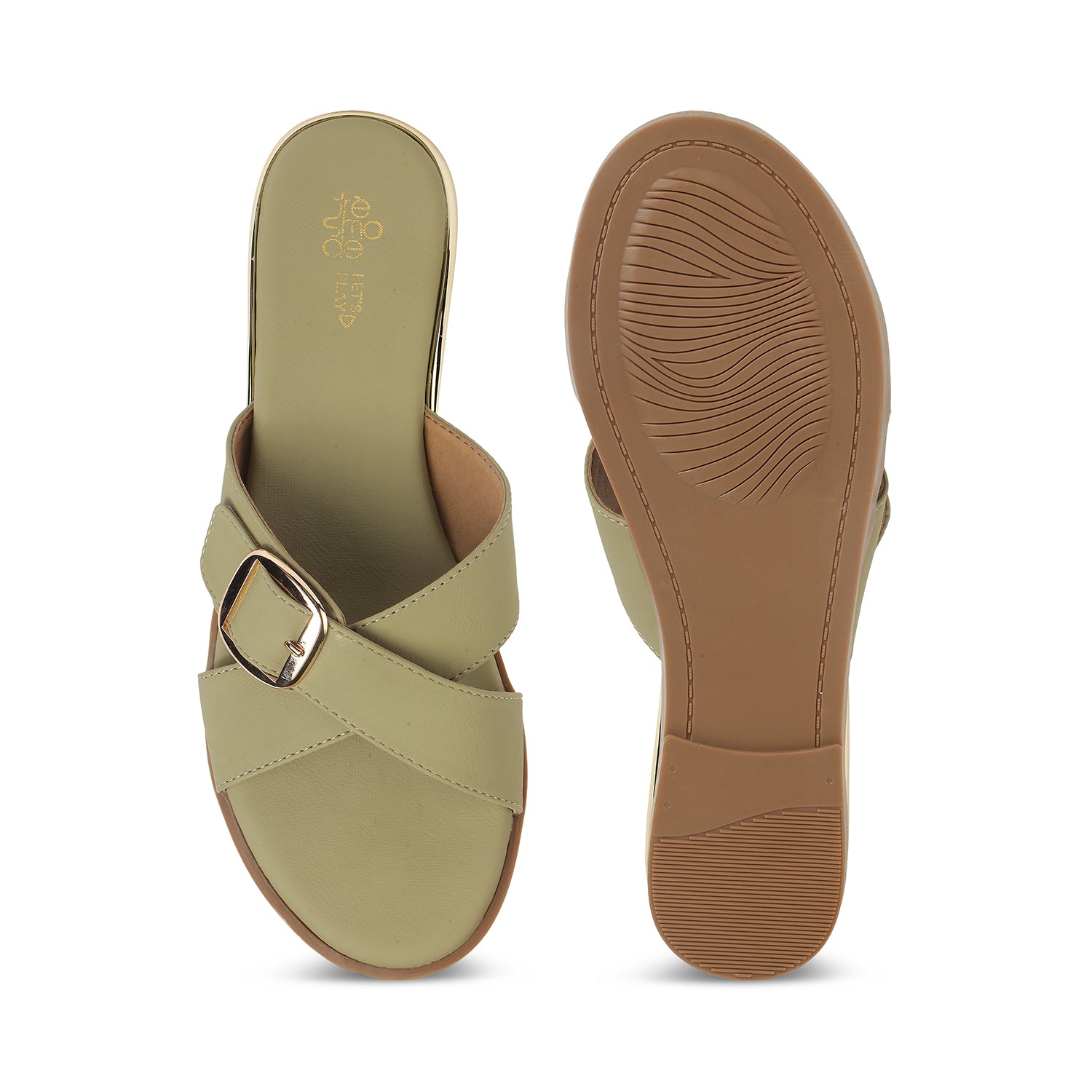 Tresmode Sochen Green Women's Dress Flats