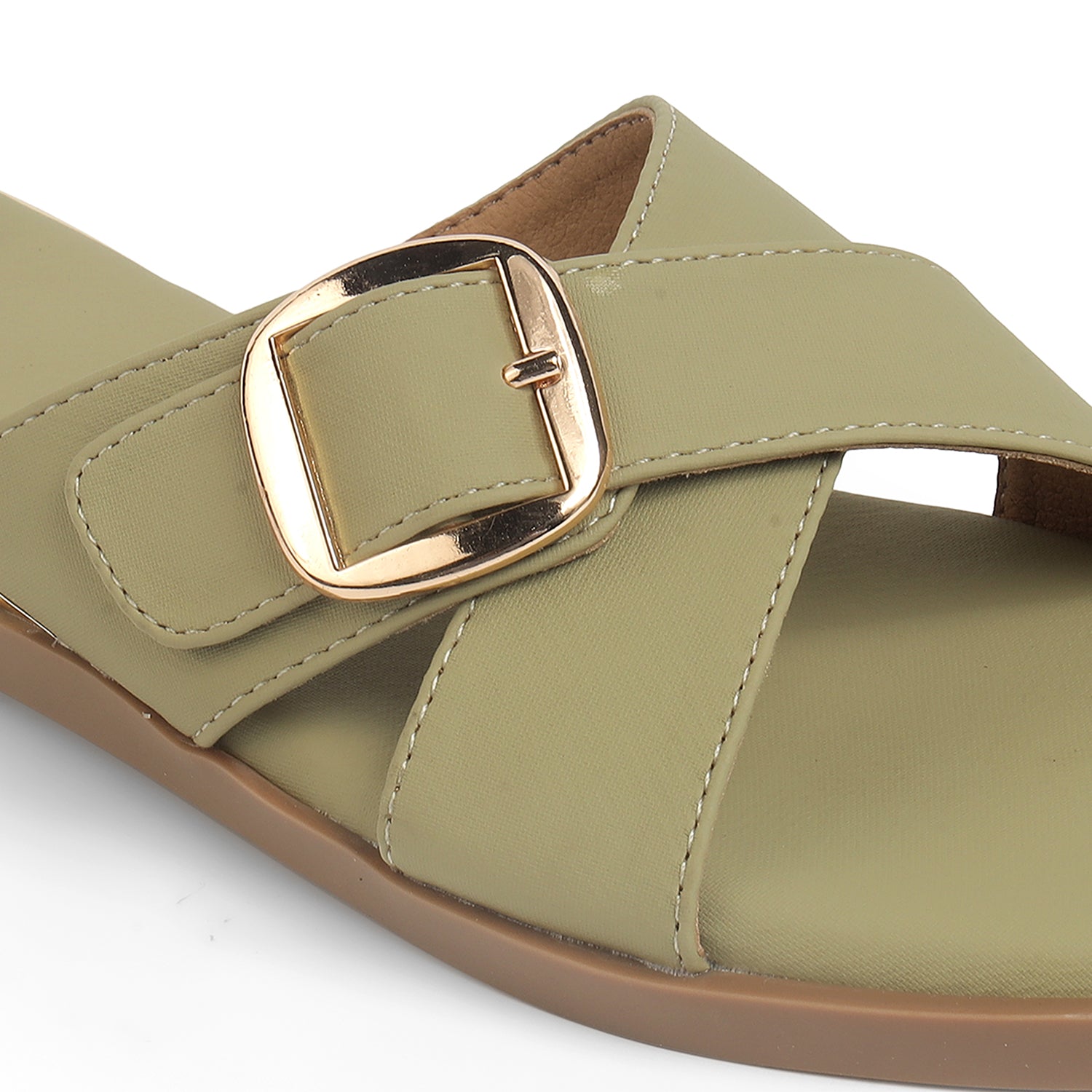 Tresmode Sochen Green Women's Dress Flats