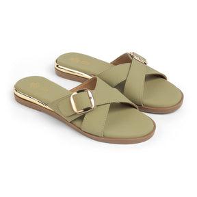 Tresmode Sochen Green Women's Dress Flats