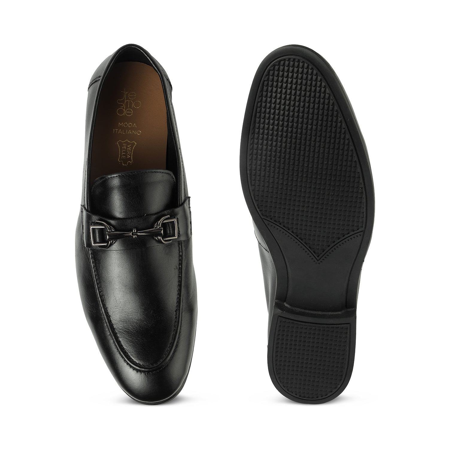Tresmode Soco Black Men's Leather Loafers