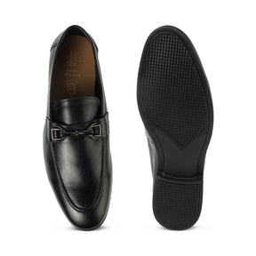 Tresmode Soco Black Men's Leather Loafers