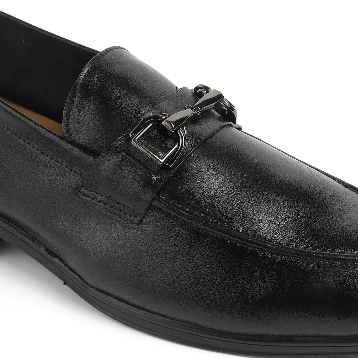 Tresmode Soco Black Men's Leather Loafers