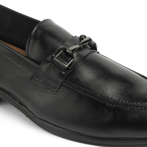 Tresmode Soco Black Men's Leather Loafers