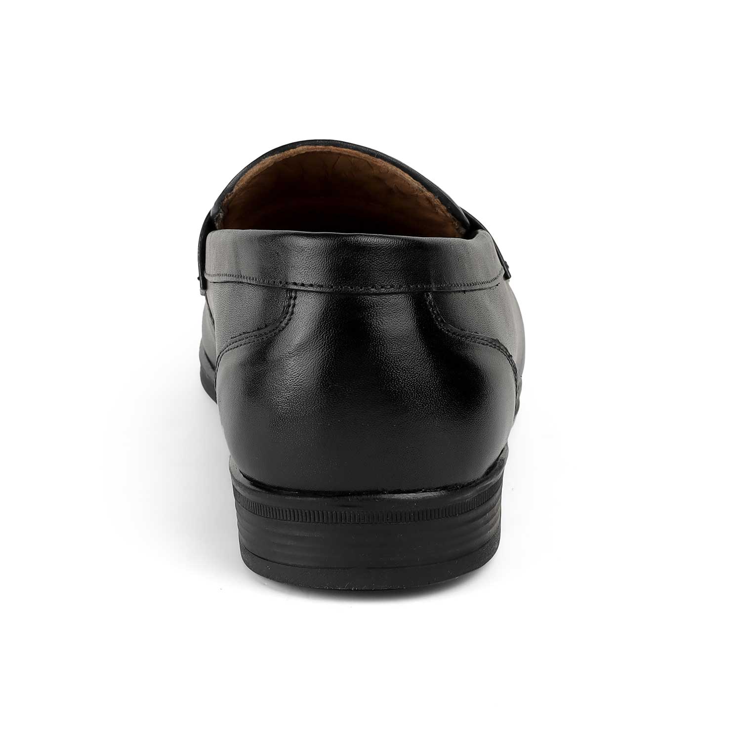 Tresmode Soti Black Men's Leather Tassel Loafers