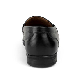 Tresmode Soti Black Men's Leather Tassel Loafers
