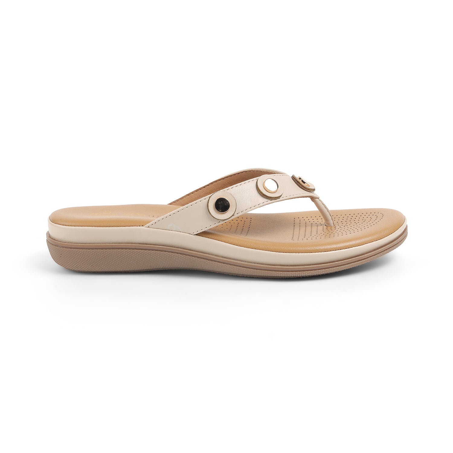 Women's Cream Platform Flats Tresmode