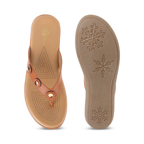 Tresmode Stu Tan Women's Casual Platform Flats