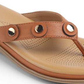 Tresmode Stu Tan Women's Casual Platform Flats