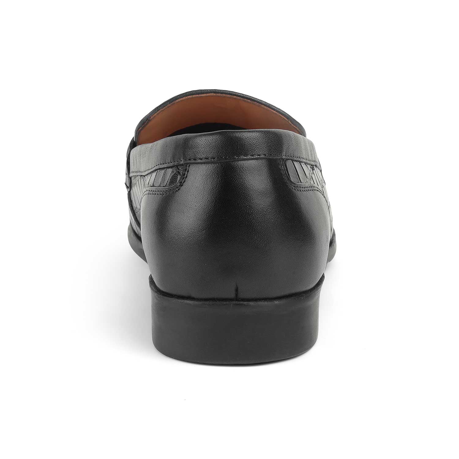 Tresmode Swed Black Men's Leather Loafers