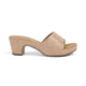 Tresmode Swer Champagne Women's Dress Block Heel Sandals