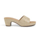 Tresmode Swer Gold Women's Dress Block Heel Sandals
