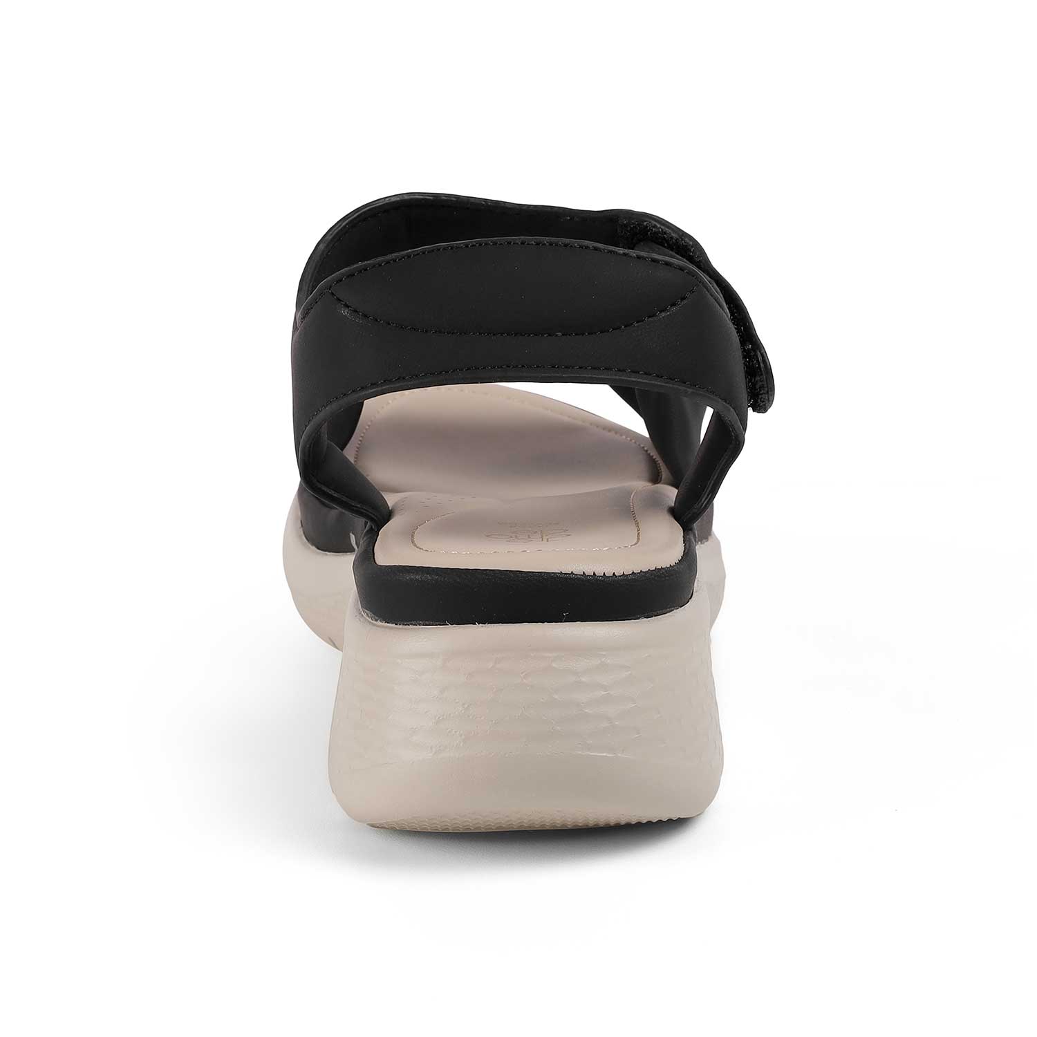 Tresmode Teron Black Women's Casual Wedge Sandals