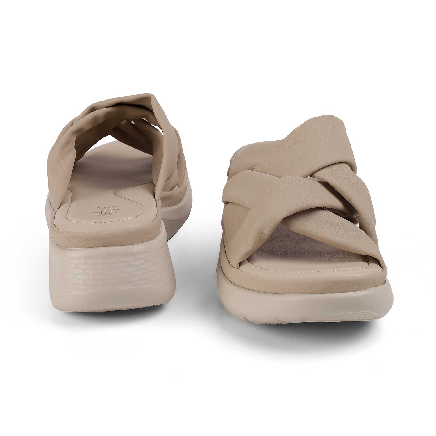Tresmode Wish Beige Women's Casual Wedge Sandals