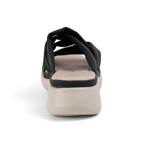 Tresmode Wish Black Women's Casual Wedge Sandals