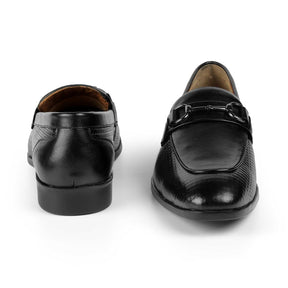 Tresmode Xavier Black Men's Leather Loafers
