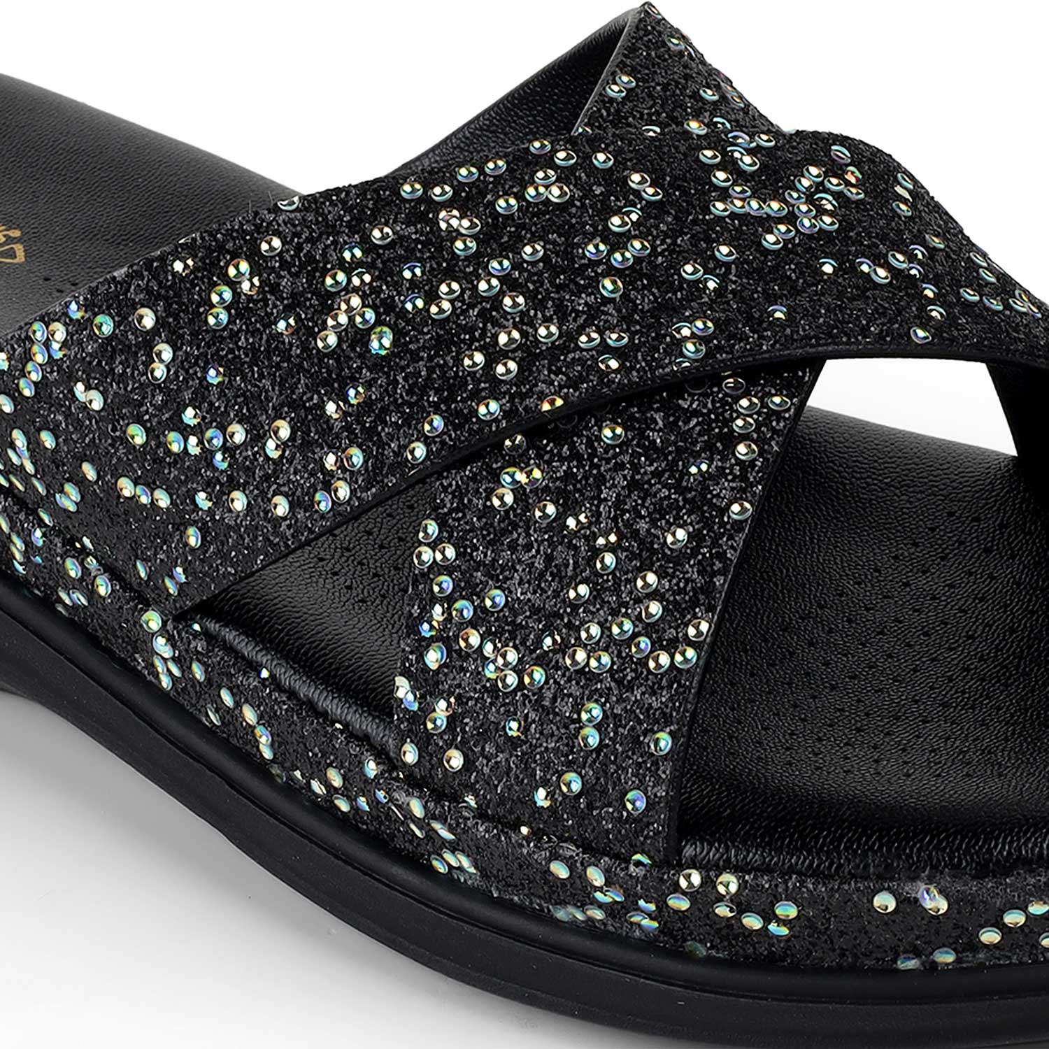 Tresmode Yon Black Women's Dress Platform Wedge Sandals