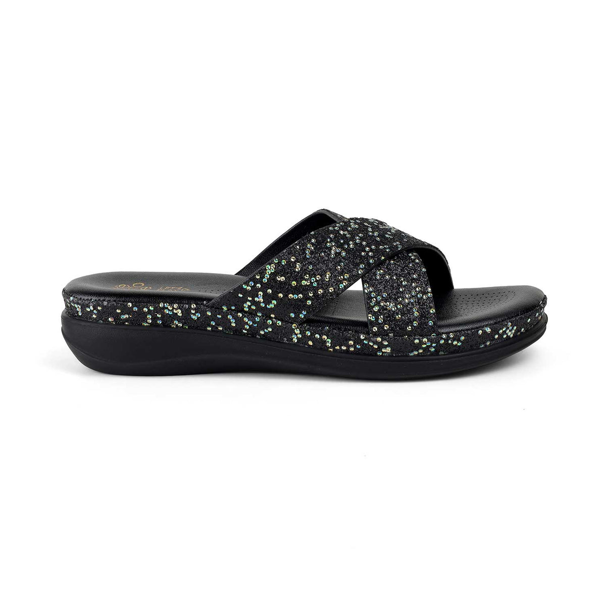 Tresmode Yon Black Women's Dress Platform Wedge Sandals