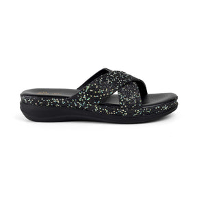 Tresmode Yon Black Women's Dress Platform Wedge Sandals
