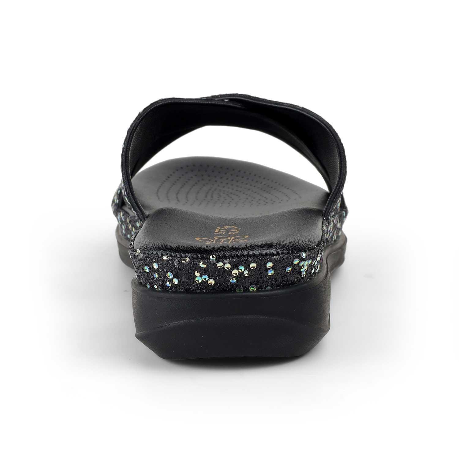 Tresmode Yon Black Women's Dress Platform Wedge Sandals