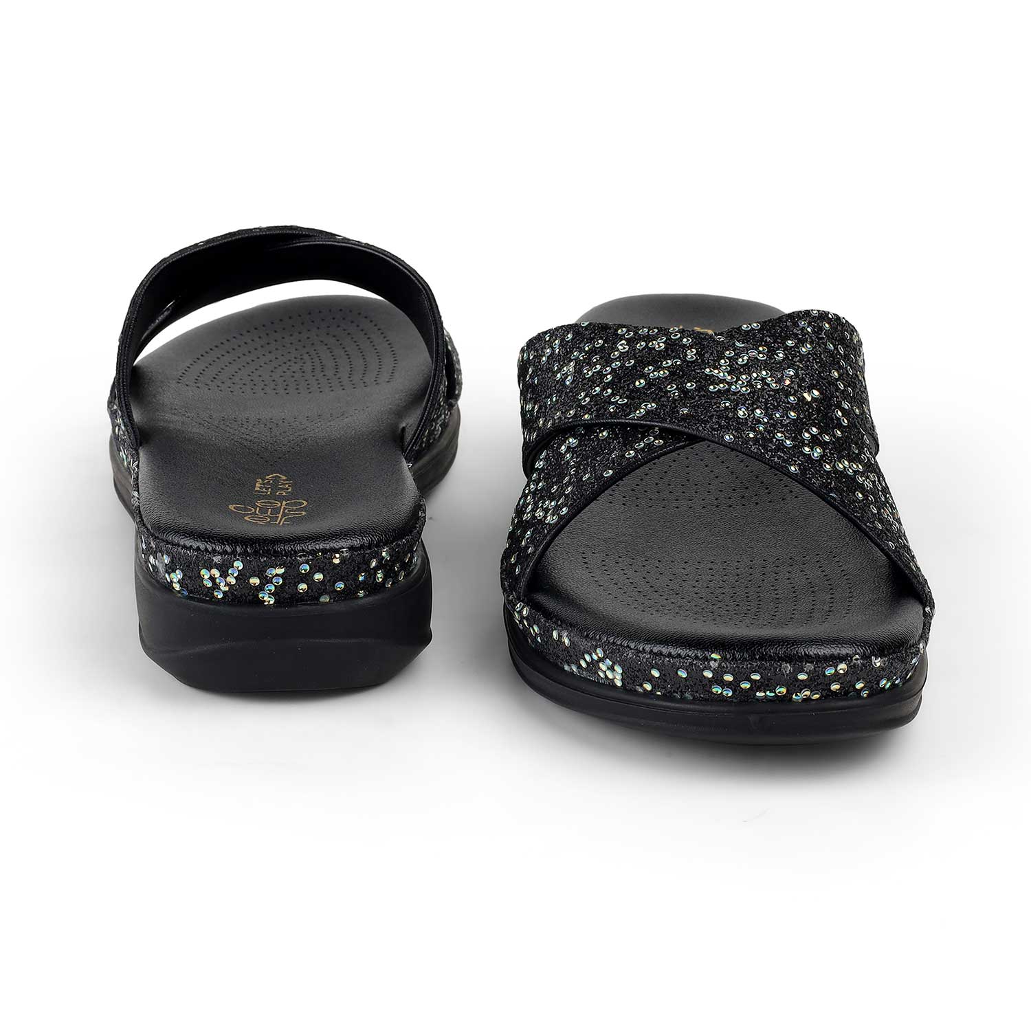 Tresmode Yon Black Women's Dress Platform Wedge Sandals