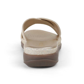 Tresmode Yon Gold Women's Dress Platform Wedge Sandals