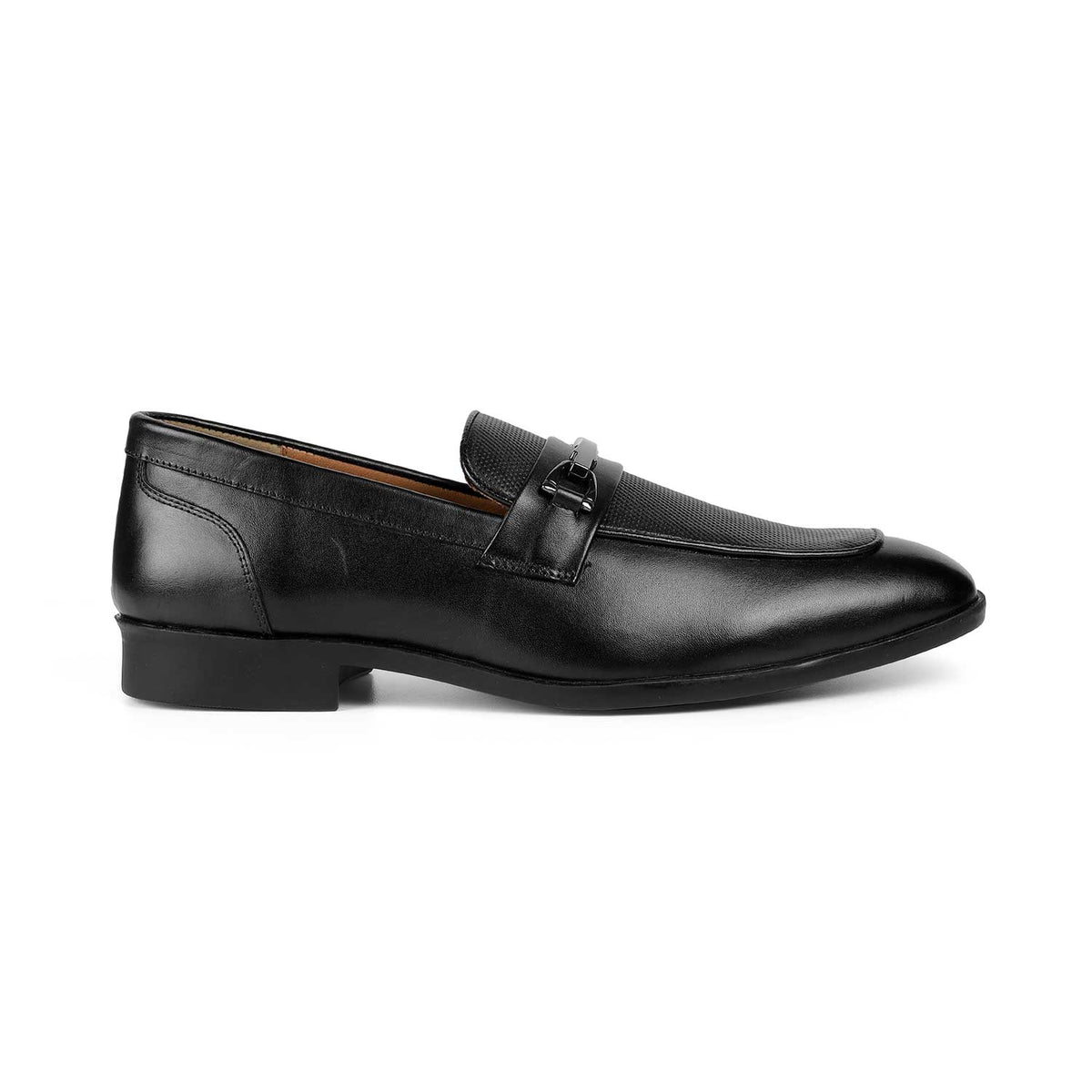 Tresmode Zoro Black Men's Leather Loafers
