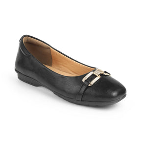 Tresmode Baroque Black Women's Dress Ballerinas