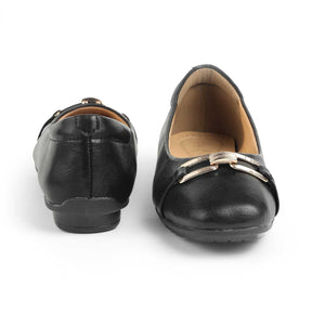 Tresmode Baroque Black Women's Dress Ballerinas