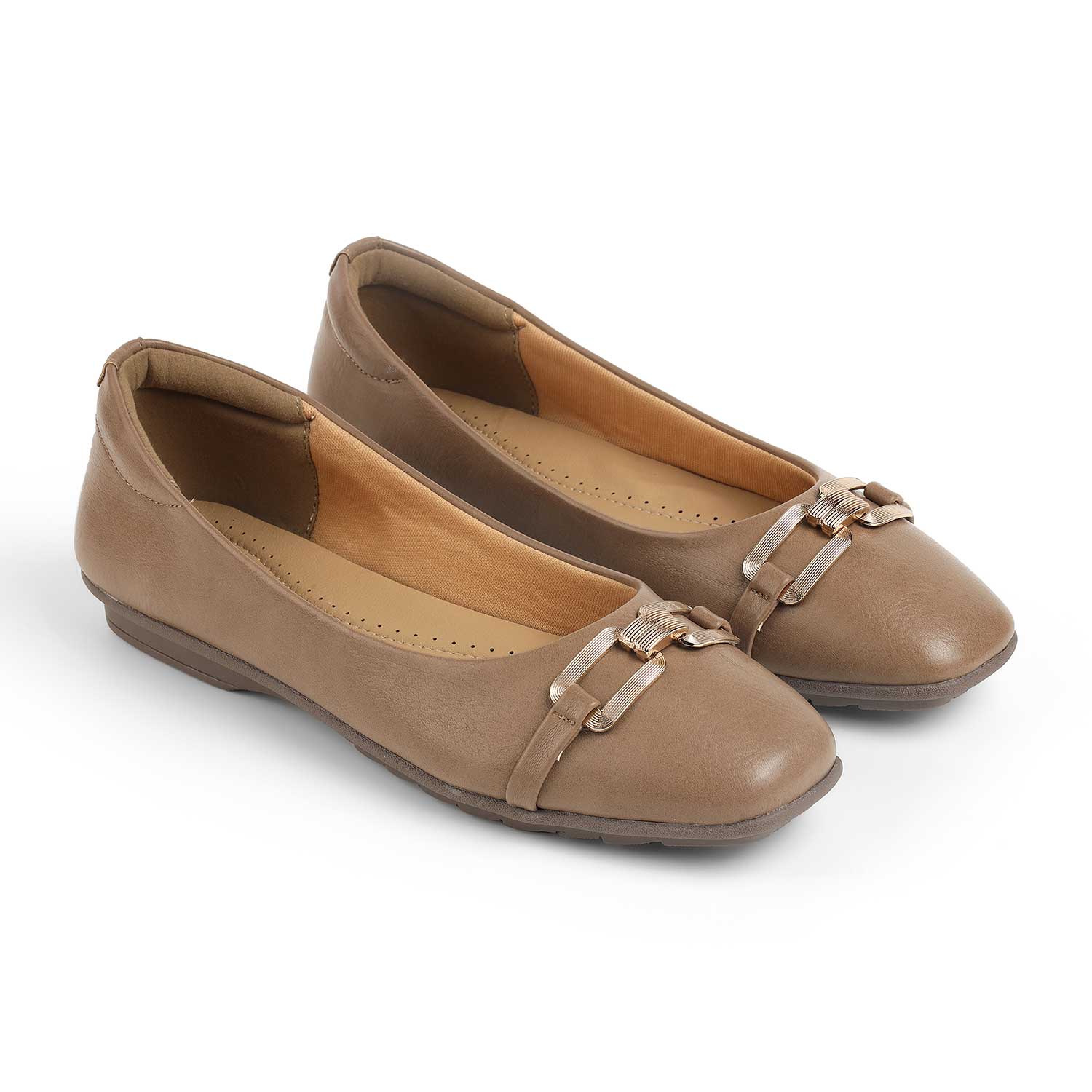 Tresmode Baroque Camel Women's Dress Ballerinas