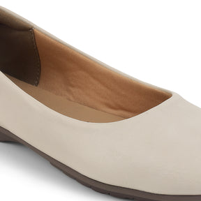 Tresmode Camby Cream Women's Casual Ballerinas